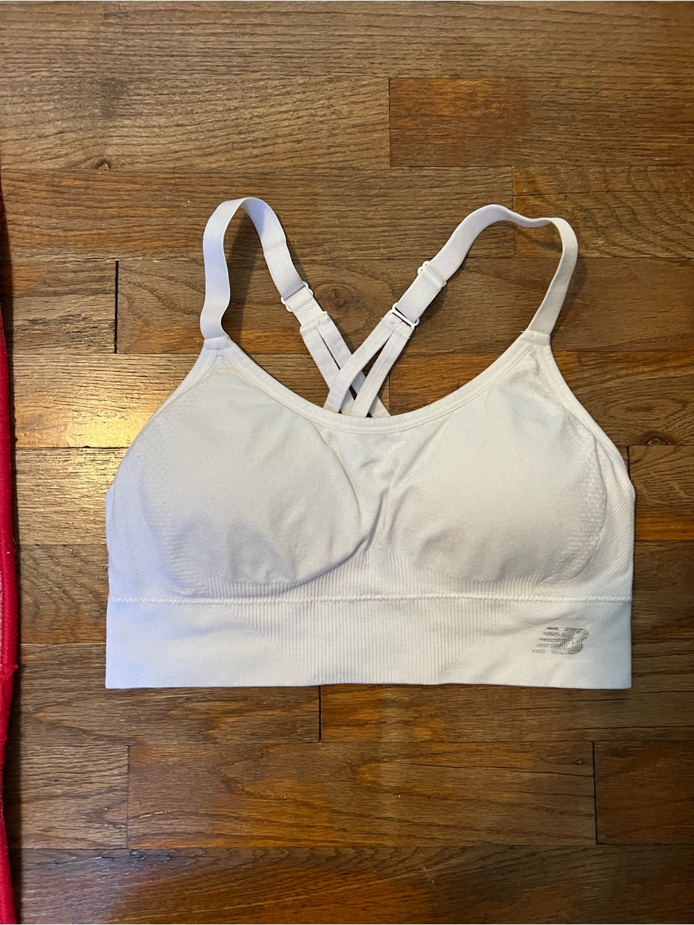 NB New Balance Sports Bra White Seamless Band